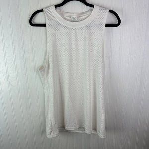 Zyia Active White tank top mesh‎ material size medium